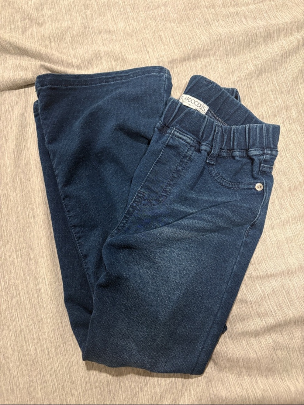 Flapdoodles Navy Pull-On Stretch Denim Pants